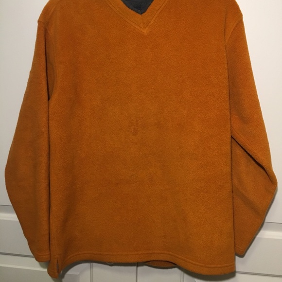 Mens Basic Editions Burnt Orange Fuzzy pullover - Picture 2 of 8